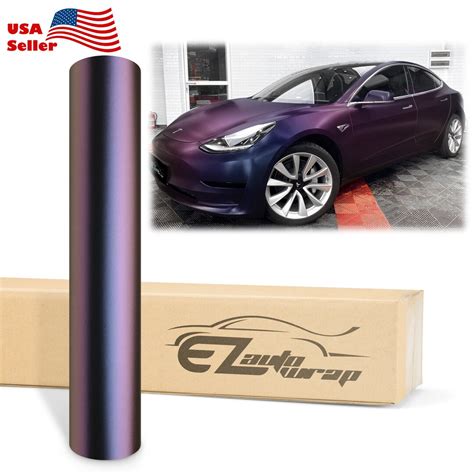 Chameleon Matte Purple Blue Color Shift Vinyl Wrap Sticker Decal Bubble