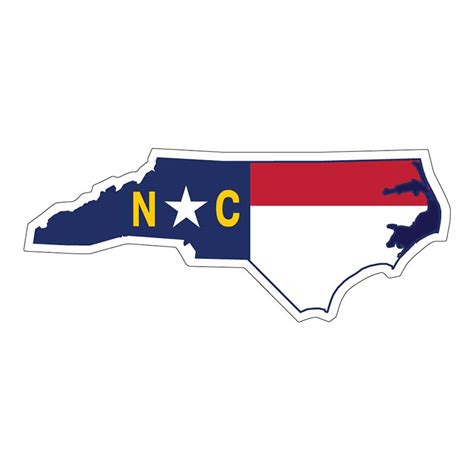 SDS Design Associates 6 inch NC Flag State Outline Decal | Palmetto Moon