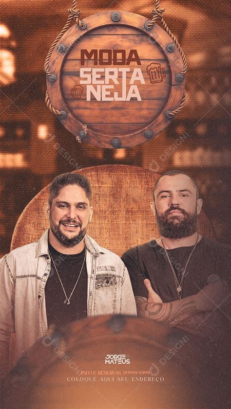 Flyer Story Moda Sertaneja Jorge E Mateus Social Media Psd Edit Vel