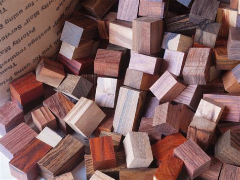 Exotic Wood Scraps 250pc Mix