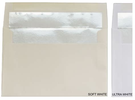 A9 FOIL LINED Envelopes - SOFT White (80T) Envelopes with Silver Foil ...