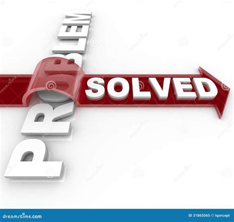 Problem Solved Successful Solution To Issue Stock Illustration