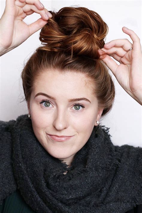 5 Steps To The Perfect Top Knot Top Knot Hairstyles Thick Hair