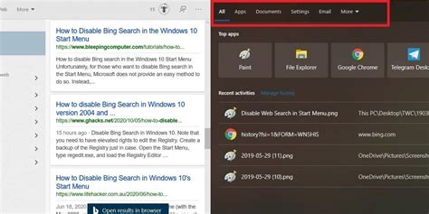 How To Disable Bing Search In Windows Start Menu