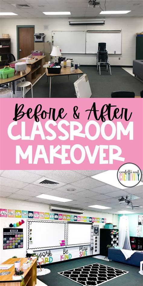 Before And After Classroom Makeover Featuring The Bold Brights Collection Classroom Deco