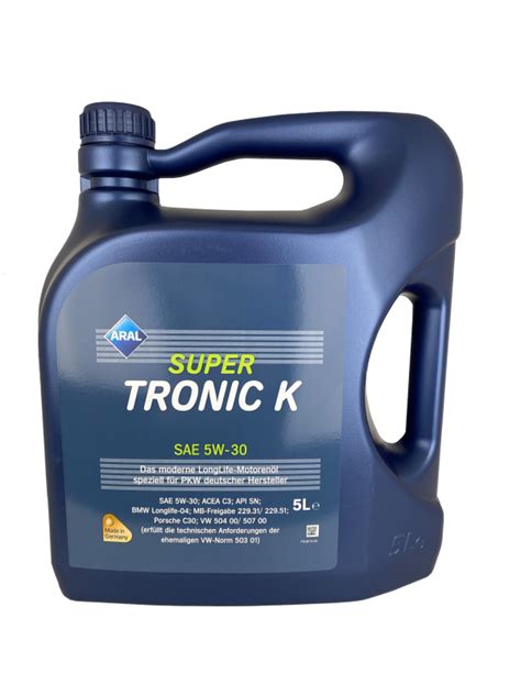 Aral Super Tronic K 5W-30 (Nachfolger des Aral Super Tronic LL3 ...