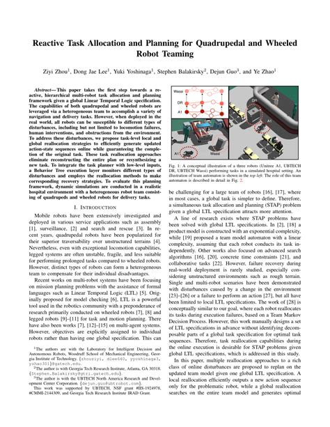 PDF Reactive Task Allocation And Planning For Quadrupedal And Wheeled