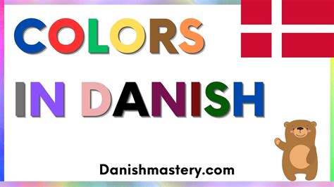 Basic Danish Colors Youtube