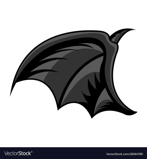 Isolated bat wing tattoo Royalty Free Vector Image