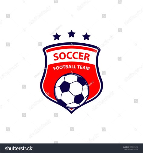 Football Soccer Logo Design Template Stock Vector (Royalty Free) 1372223432