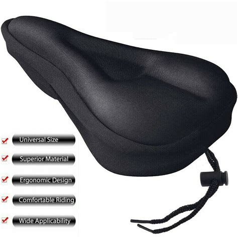 Wide Big Bum Bike Bicycle Gel Cushion Extra Comfort Sporty Soft Pad