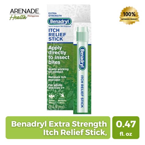 Benadryl Extra Strength Itch Relief Stick 047 Floz 14ml Lazada Ph