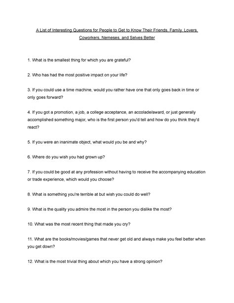 Random Questions To 3