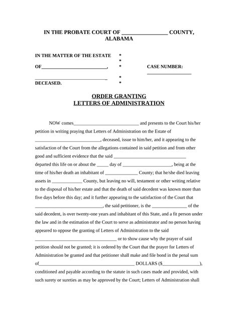 Sample Petition For Letters Of Administration Fill Out Sign Online