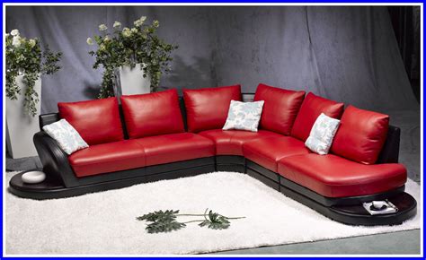 Red Leather Sofa Sectional Sofas Design Ideas