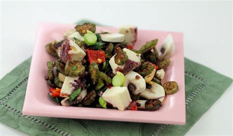 Fried Okra Salad Recipe | Food