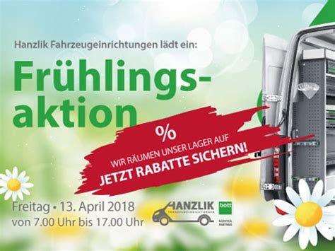 Frühlingsaktion Wir räumen unser Lager auf Hanzlik GmbH