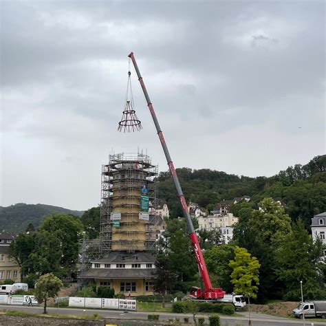 Bad Ems Spitze Des Quellenturms Wird Sanierung Abgenommen Swr Aktuell