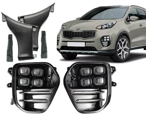 Faros Niebla Led Drl Sportage 2017 2018 Kit Calidad Original