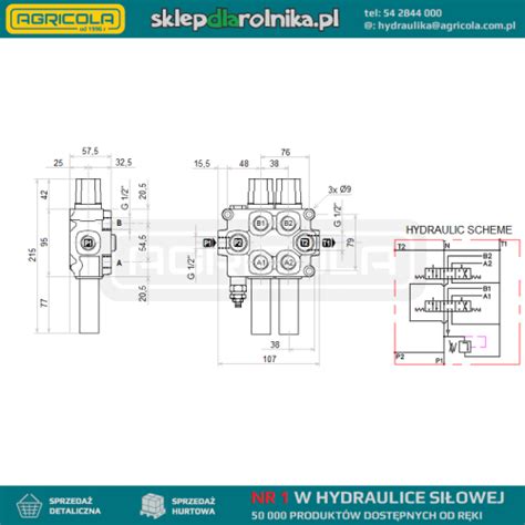 Zestaw Hydrauliczny Sekcyjny Rozdzielacz L Joystick Bez