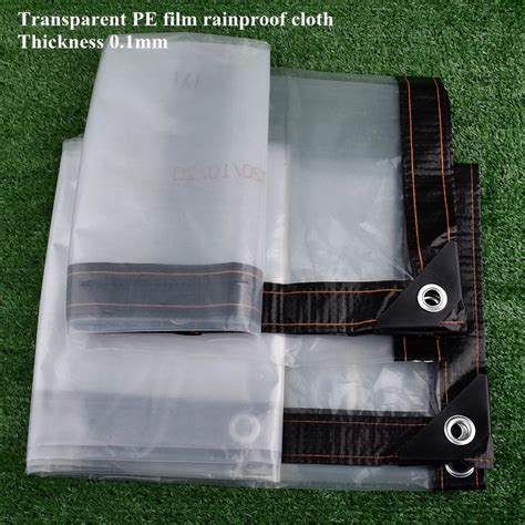 Lona impermeable transparente de PE película de plástico de 0 1 mm