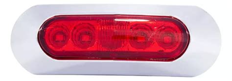 Plaf N Lateral Ovalado Con Leds Estrobo Rojo Tunelight Mercadolibre