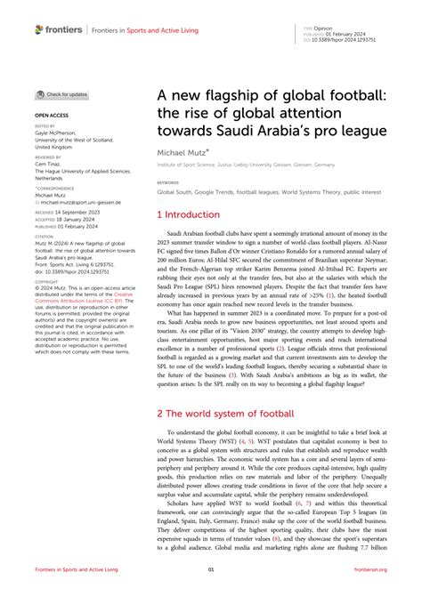 Pdf A New Flagship Of Global Football The Rise Of Global Attention