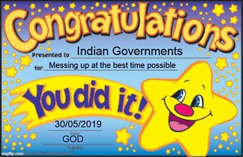 Certificate Of Merit To Narendra Modi Imgflip