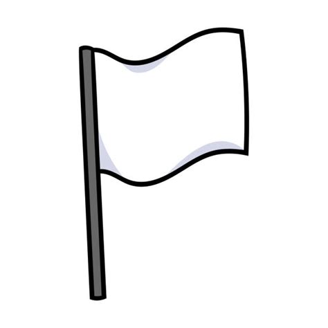 White Surrender Flag Cartoons Illustrations Royalty Free Vector