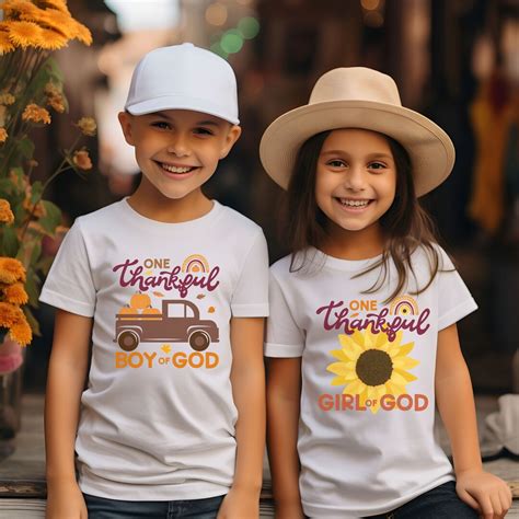 Kid Thanksgiving Shirts, Thanksgiving Siblings T-shirt, Thankful Girl ...