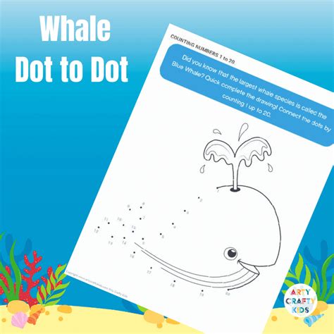 Whale Dot to Dot - Arty Crafty Kids