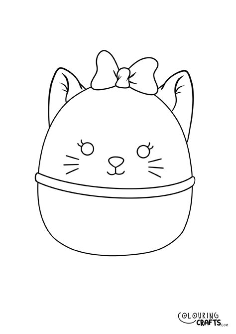 Aristocats Marie Squishmallows Printable Colouring Page Colouring Crafts