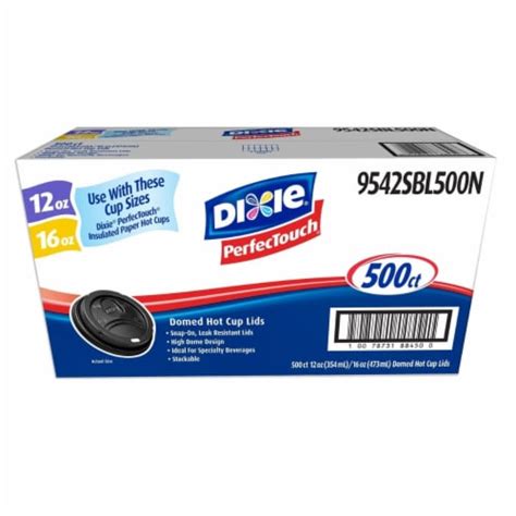 Dixie Perfectouch Black Domed Hot Cup Lids Oz Count Unit Frys Food Stores