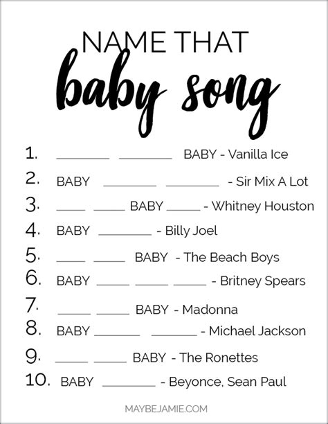 Baby Shower Games Printable Sheets Free