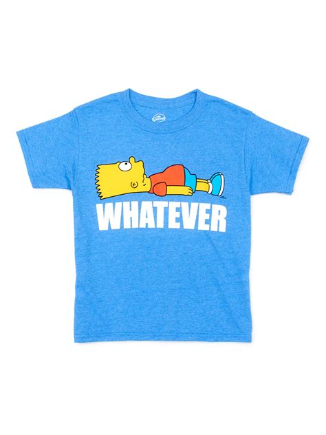 The Simpsons Boys Bart Whatever Graphic T Shirt Sizes 4 18