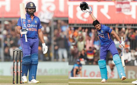 IND Vs NZ Rohit Sharma Shubman Gill Smack Tons As India Post 385 9