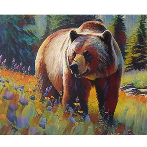 Grizzly Bear Art Original - Etsy