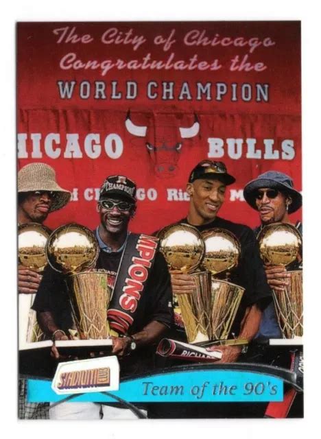 MICHAEL JORDAN SCOTTIE Pippen Chicago Bull 1997 98 Stadium Club Team