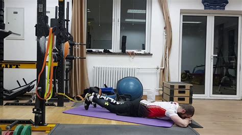 Banded Lying Hamstring Curls Lukasz Lojas Youtube