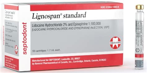 Lignospan Standard Septodont Dental Product Pearson Dental