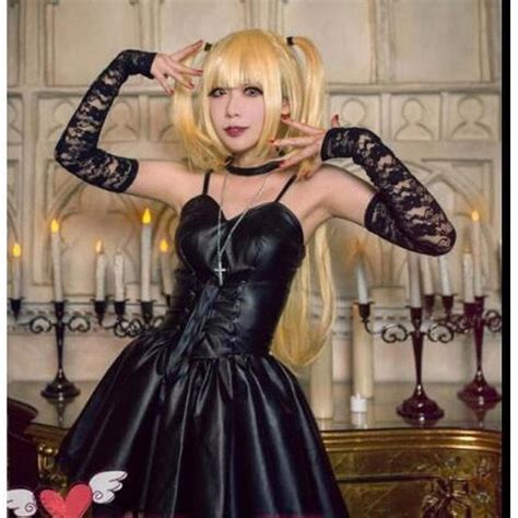 Buy Death Note Misa Amane Imitation Leather Sexy Tube Tops Lace Dress