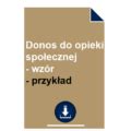 Donos do opieki społecznej WZÓR przykład POBIERZ