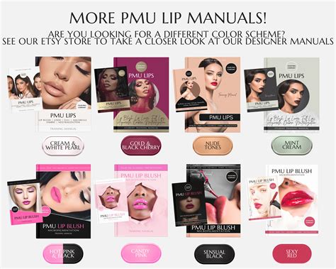 Lip Blush Training Manual Pmu Lips Course Editable Guide Tattoo Lip