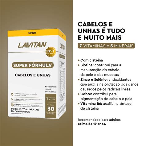 Lavitan Super Formula Cabelos E Unhas - Lavitan Super Fórmula Cabelos e Unhas com 30 Cápsulas – Lavitan Vitaminas