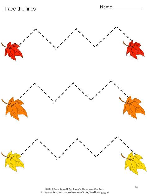 Fall Fine Motor Skill Activities Tracing Worksheets Special Education