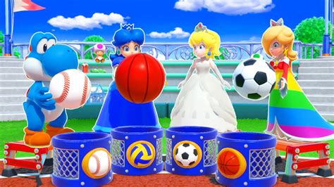 Super Mario Party All Co Op Minigames Wedding Peach Blue Daisy Blue