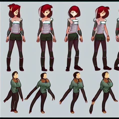 Walk Animation Sprite Sheet Of A Girl Artstation Stable Diffusion