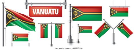 Vector Set National Flag Suriname Various Stock Vector Royalty Free