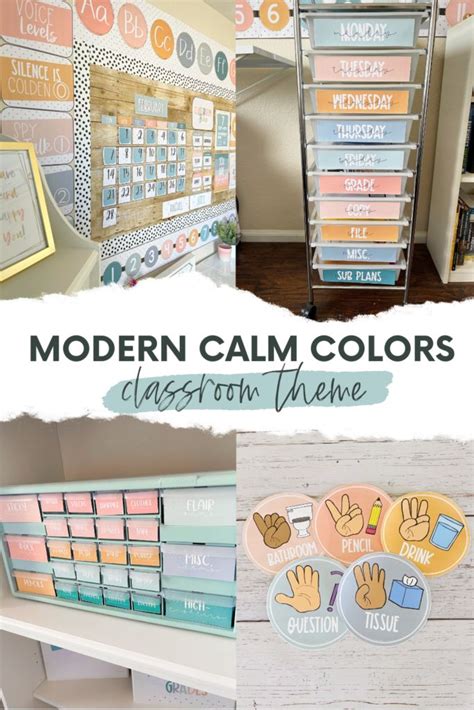 Modern Calm Colors Classroom Decor Shayna Vohs Elementary Classroom