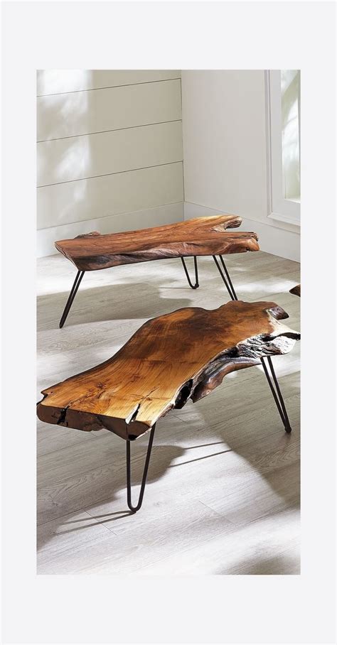 Natural Wood Slab Coffee Table | Denton Woodworks